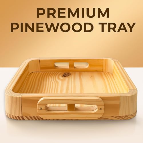 Image of 4 Pcs Borosilicate Glass Square Airtight Jar Set with Pinewood Tray | 450ml Each | Elegant Dry Fruit & Snack Serving Jar Set for Kitchen, Dining & Gifting
