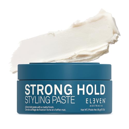 ELEVEN AUSTRALIA Strong Hold Hair Styling Paste for Men & Women - Matte Finish Texture Paste for Short to Medium Hair Firm All Day Hold Sculpting Style Cream Adds Shine Cruelty Free Product - 3 oz