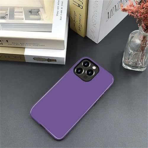 Coque iPhone 15 Pro violette HL2 en silicone hybride double couche - 5