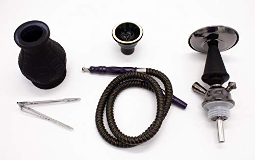 CT Shisha Set, Wasserpfeife, Mini Shisha for travel, klein Wasserpfeife für Reise, ca. 30 cm Hohe, ideal für 1 bis 2… – Bild 3
