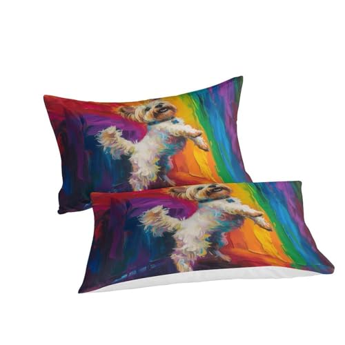 Linge de lit Yorkshire Terrier 3 pièces housse de couette single 140x200 microfibre - 3