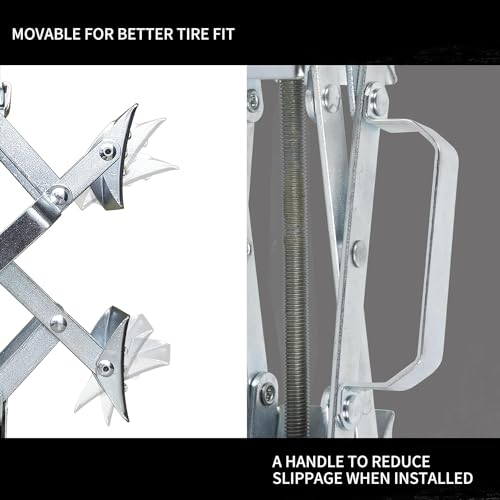 Image of SUZANNE Camper Wheel Chock Stabilizers - X-Shaped Design with Wrench & Lock for 3.25 inch to 10 inch Tire Spaces - Corrosion Resistant for Dual Axel RV, Travel Trailer, Camper & Truck Tires (2-Piece Set)