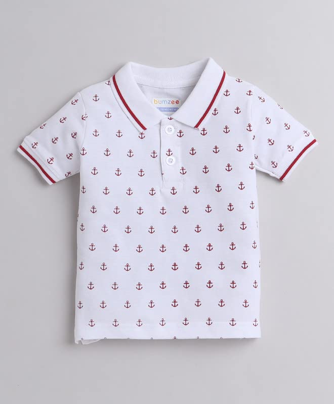 Image of BUMZEE Boys Half Sleeves T-shirt & Short Set With Suspender