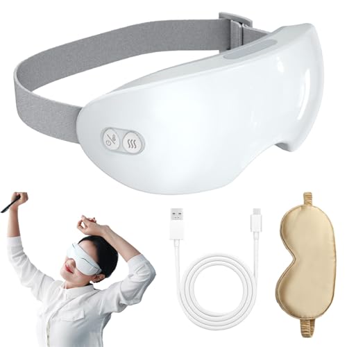 Eyerelis Dampftherapie-Maske, 2 Stufen einstellbar, intelligente Heiß- und Kaltdampf-Augenmaske für Augenringe, Schwellungen, trockene Augen
