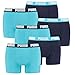 Produktbild PUMA 6 er Pack Boxer Boxershorts Men Herren Unterhose Pant Unterwäsche, Farbe:796 - Aqua/Blue, Bekleidungsgröße:S