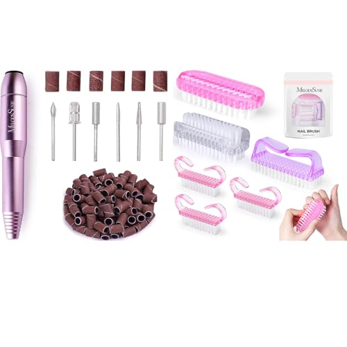 MelodySusie Portable Electric Nail Drill with All in One Nail Brush Set