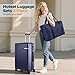 Hoteel Carry on Luggage Sets 3 Piece ABS PC Suitcases with Wheels Hardshell 20 inch Luggage with Duffel Bag Travel Bag, Dark Blue
