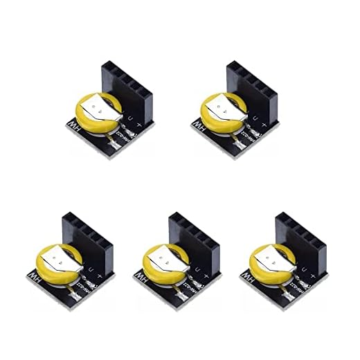 Fasizi 5PCS Precisione RTC Modulo di Memoria Modulo Orologio per Arduino per Raspberry Pi