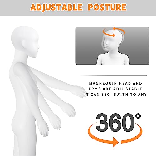 Yumhome 116001 Yunhome Kids Dress Form Child Mannequin Full Body Sewing Manikin 43.3 Inch Poseable Mannequin thumb #2