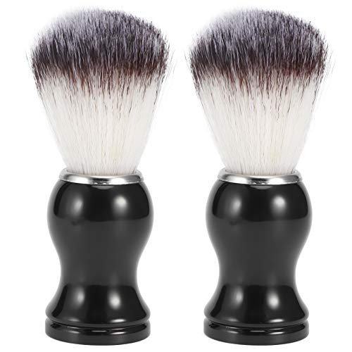 Pincel de Afeitar Flexman 2Pcs, Cepillo de Afeitado Sintético para Hombres, Cepillo de Afeitar de Limpieza de la Cara del Salón para Navaja de Seguridad, Afeitadores Dobles, Maquin