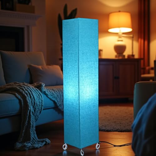Image of Cotton Fabric Floor Lamp for Bedroom's Desk Lamp for LivingRoom, Bed Room, Office | Night Stand Dimmable Room Floor Lamp for Reading Corner Lamp | Bulb Included