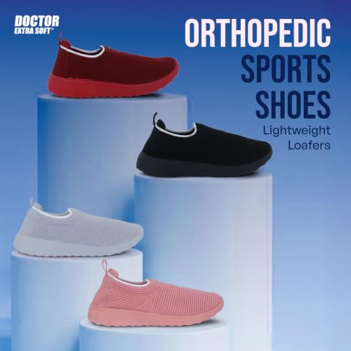 Image of DOCTOR EXTRA SOFT Lightweight Memory Foam Women's Shoes | Walking,Gym,Training,Running,Casual,Sports,Athletics| Stylish,Flexible,Comfortable| Slip-On,Loafers,Lace-Up,Sneaker for Ladies & Girls D-1004