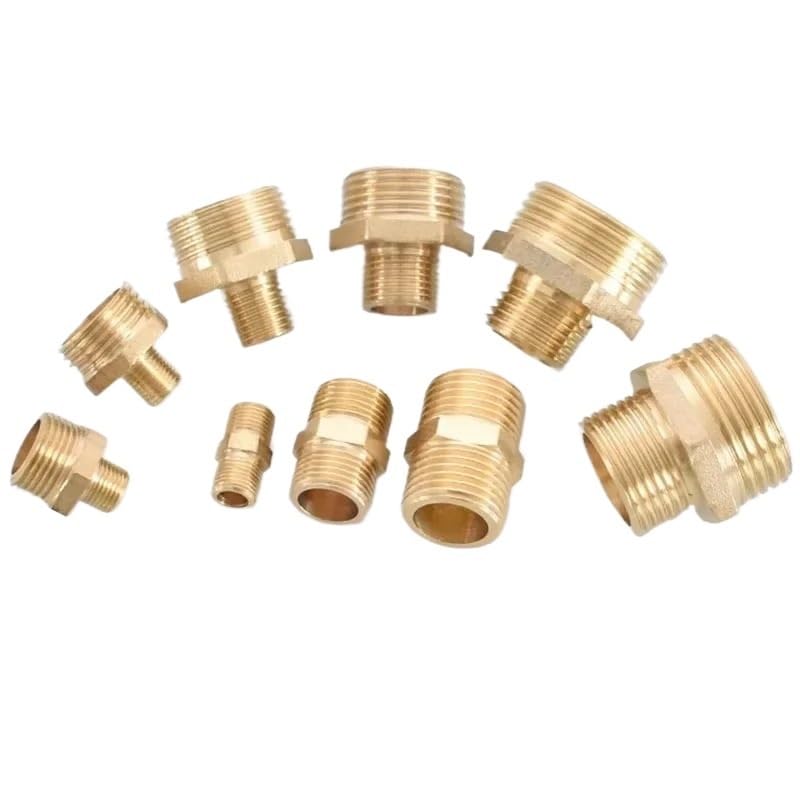 Raccordo a nipplo esagonale BSP in ottone - Giunto filettato maschio da 1/8" a 1" for applicazioni acqua/olio/gas(1l2 to 1)