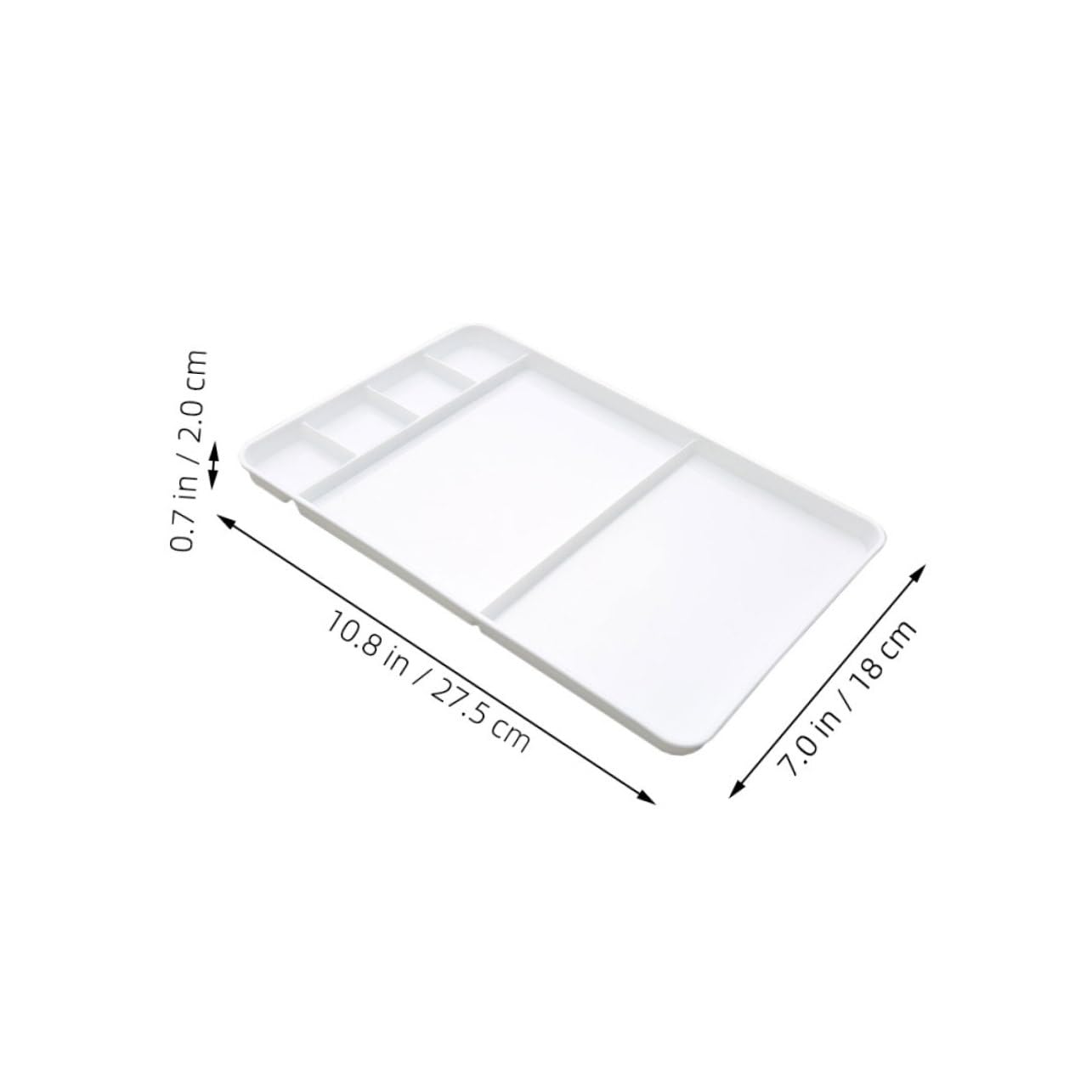 Palette de Peinture Multi-Compartiments Pratique Plastique Blanche en PP Surface Lisse et Résistante pour Mélange Aquarelle pour Artistes et Étudiants