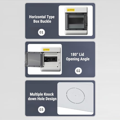 Boîtier de disjoncteur étanche IP66 coffret de distribution électrique extérieur 6 modules