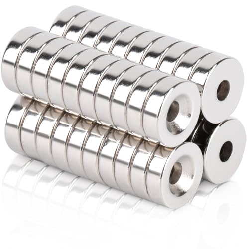 40個 超強力マグネット ネオジム磁石 10x3mm 穴径3mm 磁石 超強力 小型磁石 穴あき磁石 丸形 強力 マグネットネジ 強力磁石 工業 家庭 事務室 工芸 倉庫 ネオジウム磁石