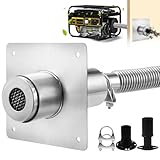 2025Newly Upgraded Generator Exhaust Extension Silencer Kit With Insulated Through-Wall Mounting Plate, Universal Generator Muffler Silencer Kit - Efficient Noise Reduction and Safe Exhaust Design