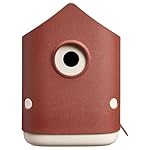 Elho Cosy Bird House 18cm - Casita para Pájaros - ...: REFUGIO SEGURO | Esta acogedora pajarera proporciona un refugio seguro para más de 11 especies, desde alegres gorriones hasta curiosos petirrojos. VENTILACIÓN | Los orificios de ventilación y drenaje garantizan una buena circulación del aire e higien...