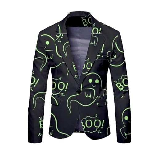 Veste de costume pour homme à motif citrouille pour Halloween et cosplay