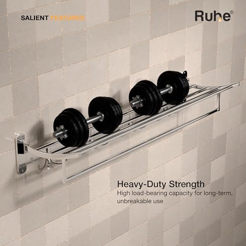 Image of Ruhe Round Towel Rack | Premium Grade Stainless Steel Round Foldable Towel Rack /Towel Holder /Towel Stand /Bathroom Accessories for Bathroom and Kitchen | (24 Inches-Only Rack)