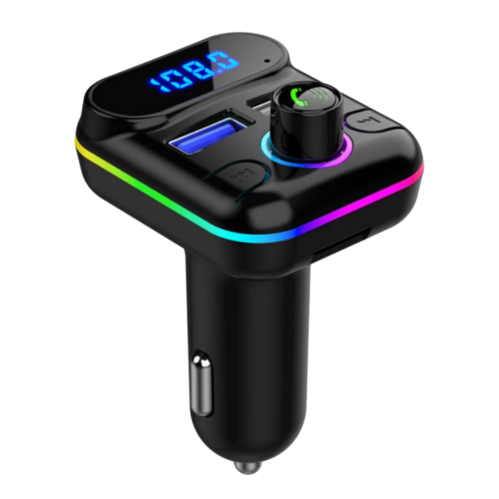 Auto-Freisprecheinrichtung M33 Bluetooth-Kompatibler 5.0-FM-Sender Dual-USB-Ladegerät-Kit MP3-Modulator-Player Disk-Player