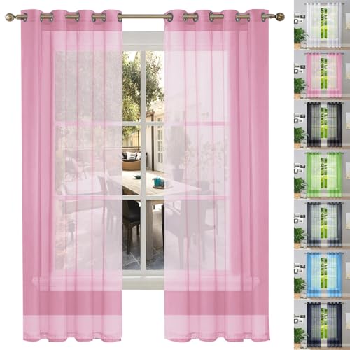 Rideau thermique isolant lavable rose protégeant du froid 150 x 140 cm - 2
