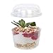 PZ 50 COPPETTE TRASPARENTE PLASTICA CC 300 + COPERCHIO IDEALE PER MOUSSE GELATI E YOGURT