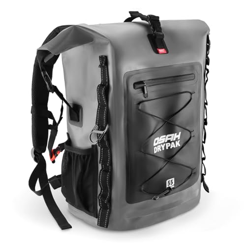 Image of OSAH DRYPAK Waterproof Backpack Dry Bag 35L /55L /85L - Heavy Duty Roll-Top Hiking Backpack for Travel, Kayaking, Boating, Camping, Rafting and Fishing