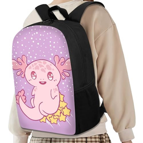 Coloranimal-Cute-Axolotl-Backpack-Pink-School-Bags-for-Teen-Girls-Boys-Lightweight-17-Inch-Travel-Laptop-Bookbag-with-Smooth-Zipeper-Back-to-School-Gifts Coloranimal Cute Axolotl Backpack Pink School Bags for Teen Girls Boys Lightweight 17 Inch Travel Laptop Bookbag with Smooth Zipeper Back to School Gifts