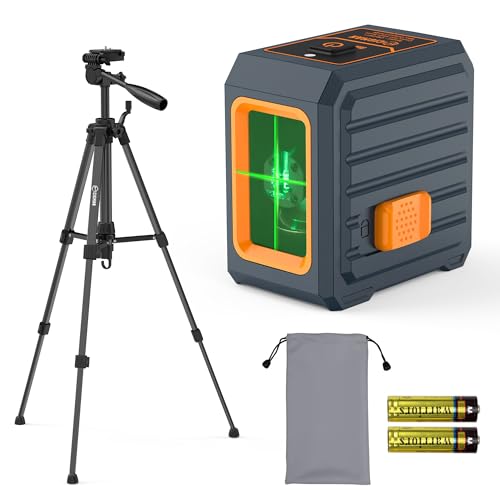 CIGMAN Kreuzlinienlaser mit Stativ, 30M DIY Selbstnivellierendes Laser Wasserwaage, Grüner Kreuzlinienlaser zum Aufhängen von Bildern, Bauprojekten, Batterie und 0,9M Stativ Inklusive(CM-G01T) CIGMAN Kreuzlinienlaser mit Stativ, 30M DIY Selbstnivellierendes Laser Wasserwaage, Grüner Kreuzlinienlaser zum Aufhängen von Bildern, Bauprojekten, Batterie und 0,9M Stativ Inklusive(CM-G01T)