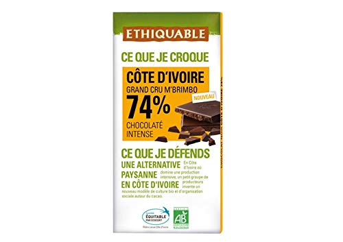 Chocolate negro 72% cacao de Costa de Marfil ecológico tableta 100 g