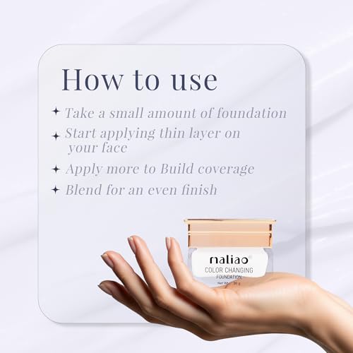 Image of Maliao Color Changing Foundation | Flawless Coverage | Skin Tone Adapting | Lightweight & Long-Lasting | Hydrating Formula | 30g