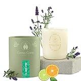 Claricomb - Lavender & Bergamot Pure Beeswax Candle – 90+ Hours Long Burning Classically Designed Non-Toxic Scented Candles for Home Decor and Aromatherapy to Stress Relief