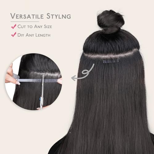 Image of WENNALIFE Single-Sided Hair Extension Tape Roll, 12 yd x 0.3 in