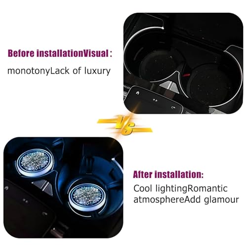 Posavasos LED para autos con cambio de color Unifizz miniatura 7