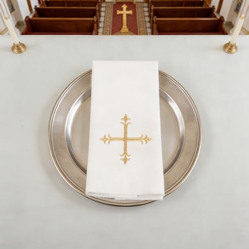 Paño purificador de altar en algodón y lino para comunión católica, 43x25 cm 6
