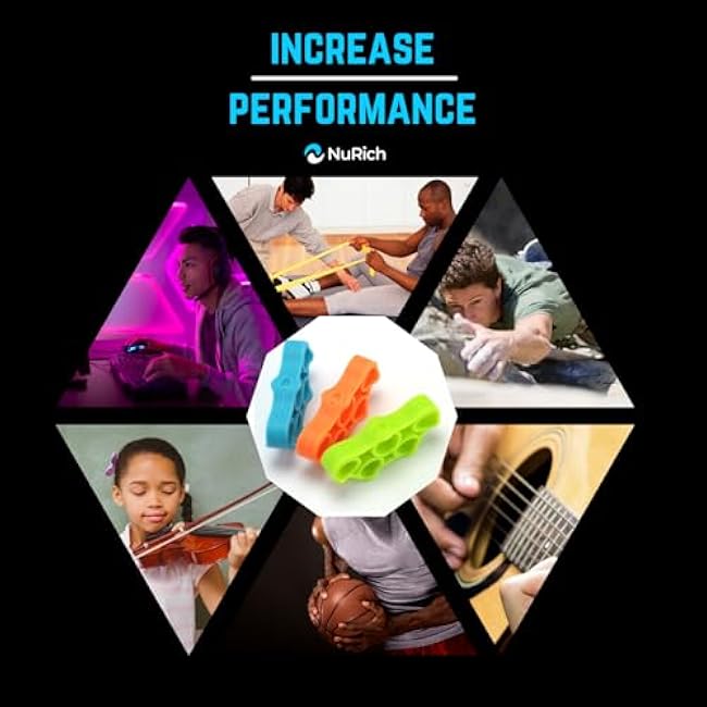 Finger Stretcher Bands 3 Pack Hand Forearm Exerciser Relieve Joint Pain Strengthen Grip