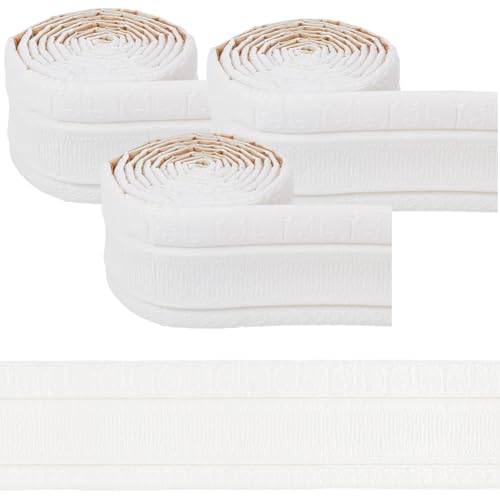CRASPIRE 3 rollo de Moldura de Pared 3D Blanca de 272 x 3.15 pulgadas Autoadhesiva Resistente Al Agua para Zócalo de Piso Borde de Papel Tapiz Decorativo para Marcos de Espejos Paredes Líneas