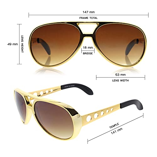 zeroUV Large King of Rock Rock & Roll Aviator Sunglasses4