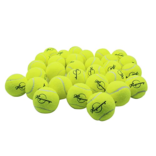 Tennis Balls, Magicorange 60 Pack Advanced Training Tennis Balls Practice Balls, Pet Dog Playing Balls, Come With Mesh Bag For Easy Transport, Good For Beginner Training Ball (Green) #TOP4