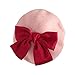 Xulahul Berretto da Berretto Termico Per Bambini Neonate Berretti da Bambino Berretti di Lana Berretti Berretti Berretti a Maglia Accessori per Fiocchi di Fiocco in Nastro (Rosa, Taglia unica)
