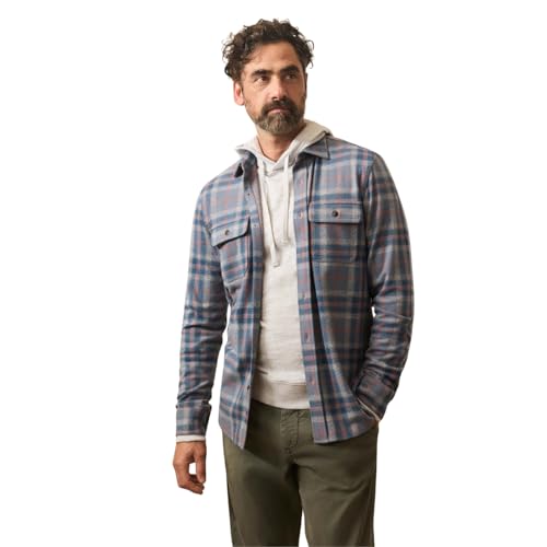Faherty Men's Legend Sweater Shirt, Three Lakes Plaid, S