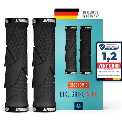 Alphatrail MTB Bike Grips with Endplugs Cover