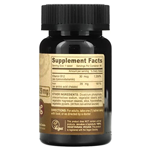 Deva Nutrition Llc- Vegan Chelated Iron 29 Mg 90 Tabs #TOP1