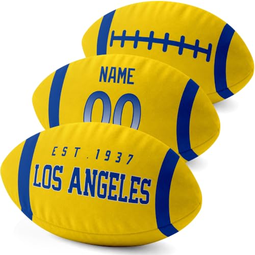Image of ANTKING Los Angeles R Throw Pillow Custom Name Number for Men Boy Gifts | Personalized Gift for Youth for Birthday Christmas