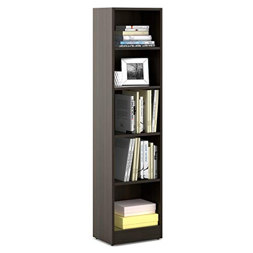 Image of Spacewood William Book Case | 3 Year Warranty |Book Shelf for Home Library, Book Stand Size, Size-1600 X 400 Engineered Wood, 5 Shelves - Fumed Oak