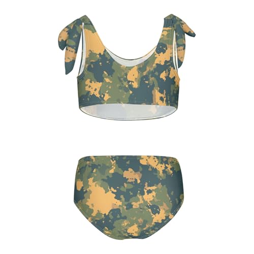 KLL Military Camo Pattern Forest Slate Girls Bikini Sets 2 Piece Cute Swimsuit Beach Swimwear Bathing Suit2