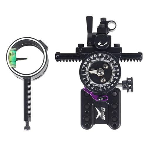 WLDOCA Aluminiumlegierung Einzelstift-Bogenvisier Bogenschießen-Wettkampfzubehör Schnellverstellbarer Visier-Montageadapter für Compoundbogen,A