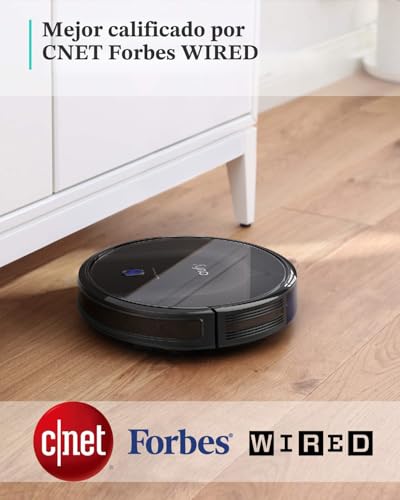 eufy Aspiradora Robot 11S MAX, Superdelgada, Fuerte Succión, Silenciosa, Aspiradora Robótica de Carga Automática, Limpia Pisos Duros y Alfombras de Pelo Mediano, Negro