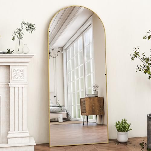 HARRITPURE Arched Full Length Mirror - 21"x56" Full Body Mirror, Extra Large Floor Mirrors Standing Mirror for Bedroom/Living Room/Bathroom,Gold by HARRITPURE - Image 5
